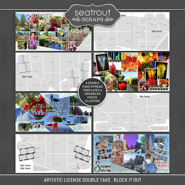 Artistic License Double Take - Block It Out Digital Art - Digital Scrapbooking Kits
