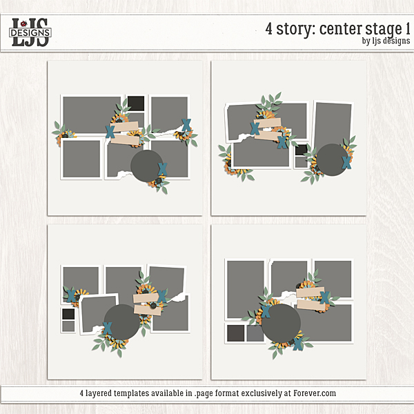 4 Story - Center Stage 1 Digital Art - Digital Scrapbooking Kits