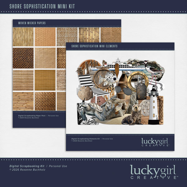 Shore Sophistication Mini Kit Digital Art - Digital Scrapbooking Kits