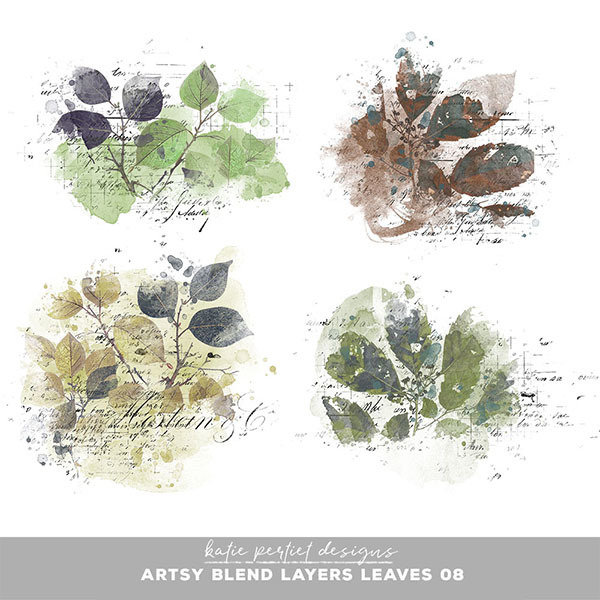 Artsy Blend Layers Leaves 08 Digital Art - Digital Scrapbooking Kits
