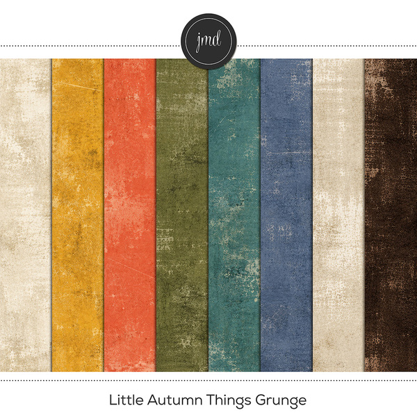Little Autumn Things Grunge Digital Art - Digital Scrapbooking Kits