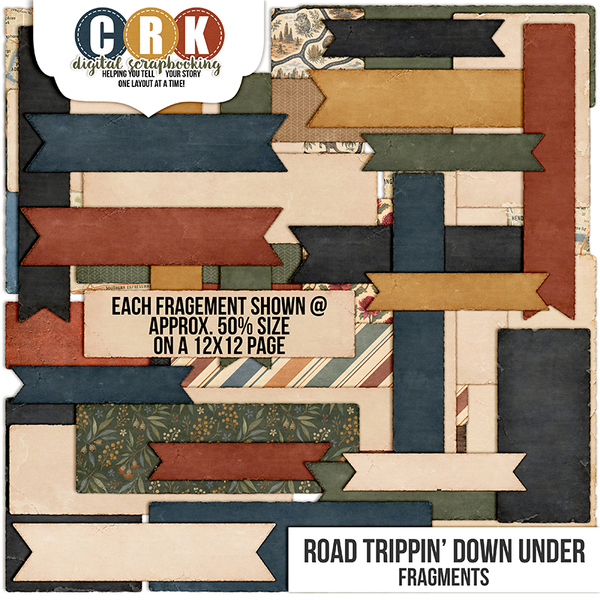 Road Trippin Down Under - Fragments Digital Art - Digital Scrapbooking Kits
