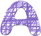 Back to School Scribbles Alpha - Purple