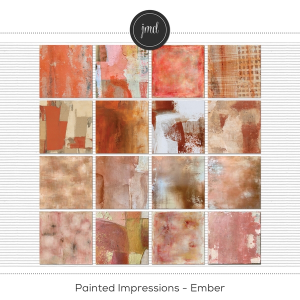 Painted Impressions - Ember Digital Art - Digital Scrapbooking Kits