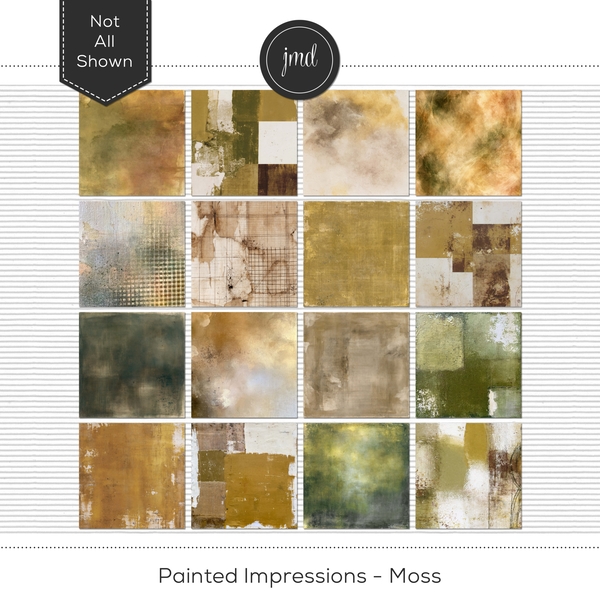 Painted Impressions - Moss Digital Art - Digital Scrapbooking Kits