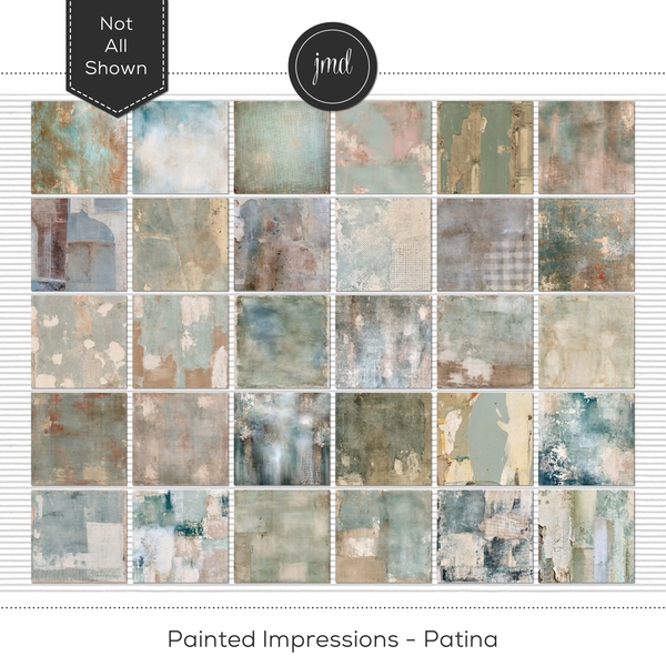 Painted Impressions - Patina Digital Art - Digital Scrapbooking Kits