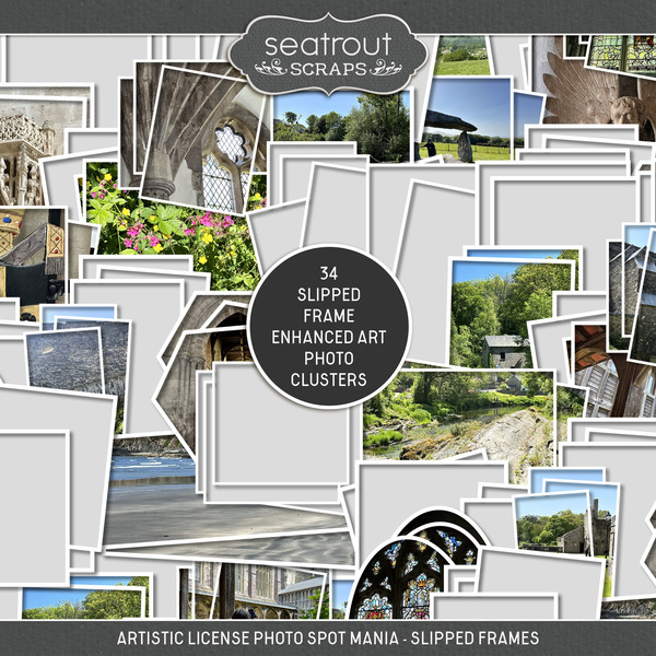 Artistic License Photo Spot Mania - Slipped Frames Digital Art - Digital Scrapbooking Kits