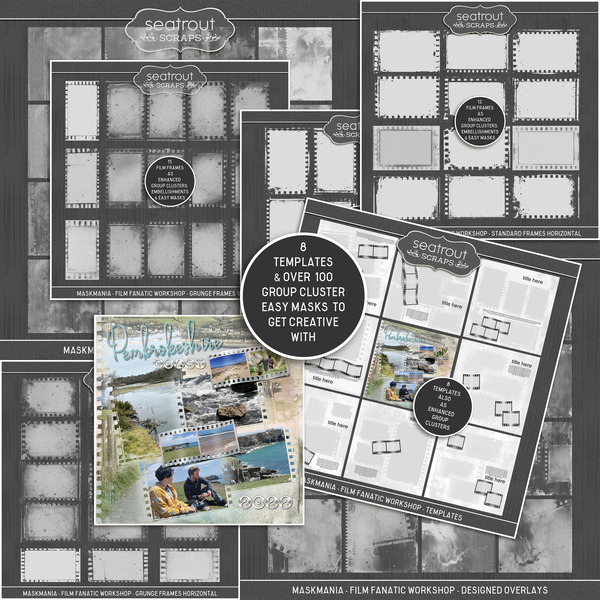 MaskMania - Film Fanatic Workshop Digital Art - Digital Scrapbooking Kits
