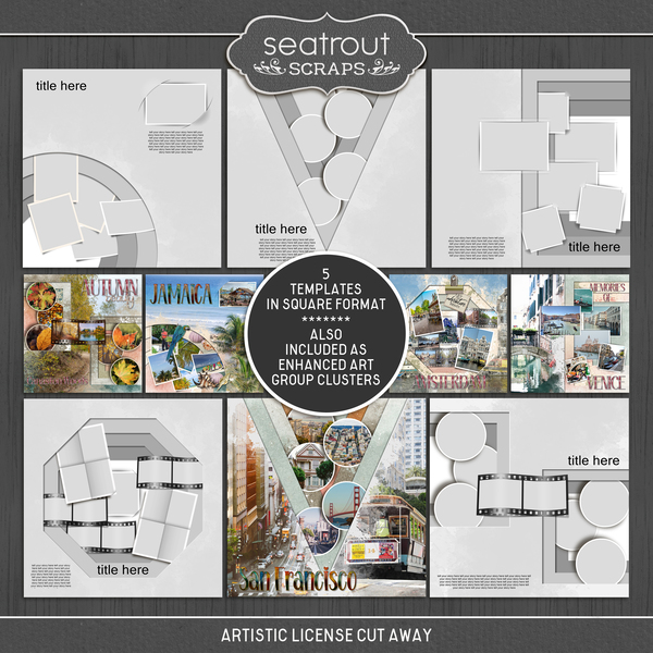 Artistic License Cut Away Digital Art - Digital Scrapbooking Kits