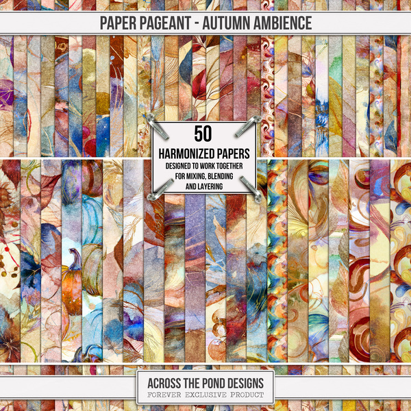Paper Pageant - Autumn Ambience Digital Art - Digital Scrapbooking Kits