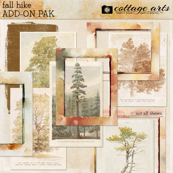 Fall Hike Add-on Pak Digital Art - Digital Scrapbooking Kits