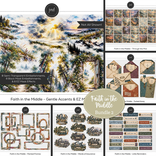 Faith in the Middle Bundle 2 Digital Art - Digital Scrapbooking Kits