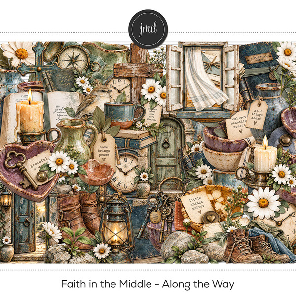 Faith in the Middle - Along the Way Digital Art - Digital Scrapbooking Kits