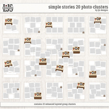 Simple Stories 20 Photo Clusters