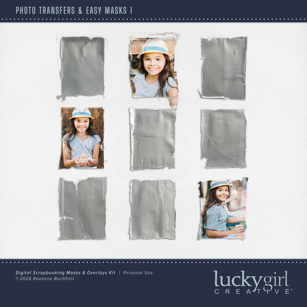 Photo Transfers & Easy Masks 1 Digital Art - Digital Scrapbooking Kits