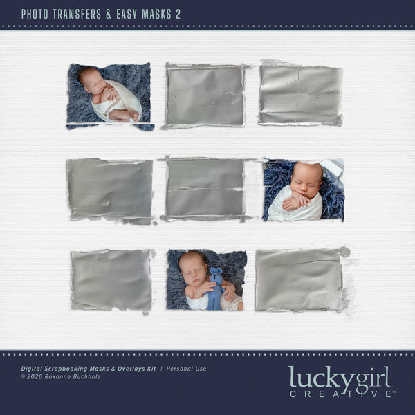 Photo Transfers & Easy Masks 2 Digital Art - Digital Scrapbooking Kits