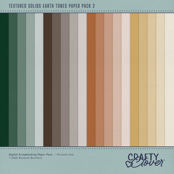 Textured Solids Earth Tones Paper Pack 2 Digital Art - Digital Scrapbooking Kits