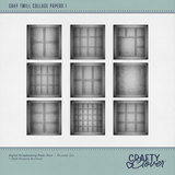 Gray Twill Collage Papers 1