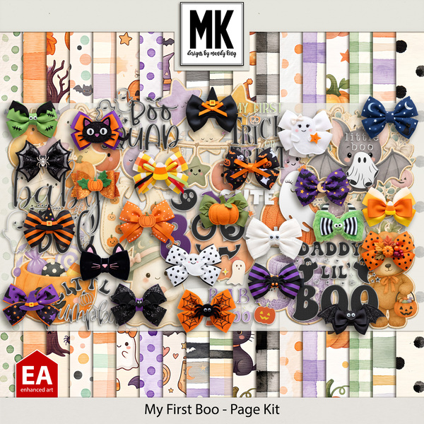 My First Boo - Page Kit Digital Art - Digital Scrapbooking Kits
