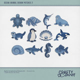 Ocean Animal Denim Patches 2
