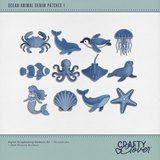 Ocean Animal Denim Patches 1