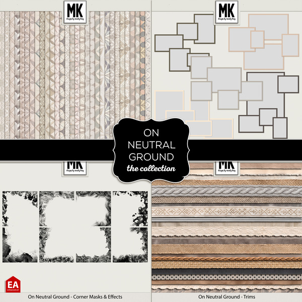 On Neutral Ground - The Collection Digital Art - Digital Scrapbooking Kits