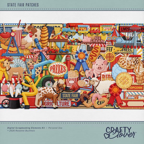 State Fair Patches Digital Art - Digital Scrapbooking Kits