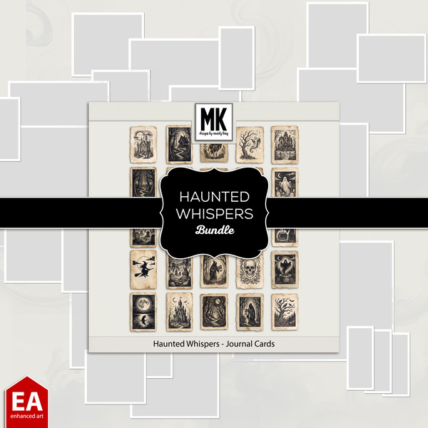 Haunted Whispers Bundle Digital Art - Digital Scrapbooking Kits