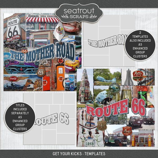 Get Your Kicks - Templates Digital Art - Digital Scrapbooking Kits