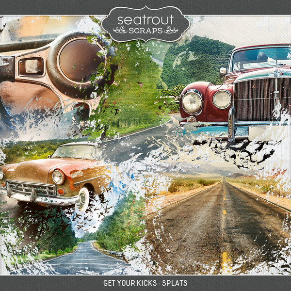 Get Your Kicks - Splats Digital Art - Digital Scrapbooking Kits