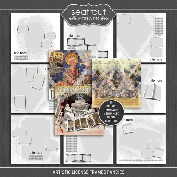 Artistic License Framed Fancies Digital Art - Digital Scrapbooking Kits