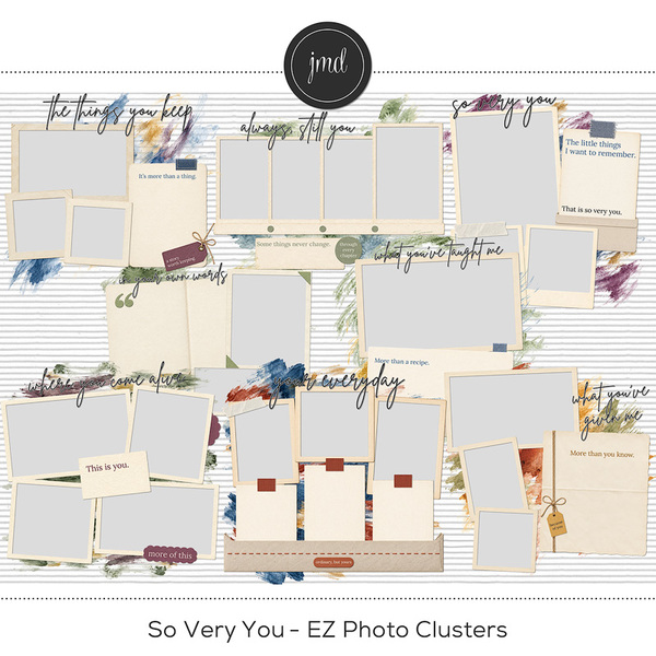 So Very You - EZ Photo Clusters Digital Art - Digital Scrapbooking Kits