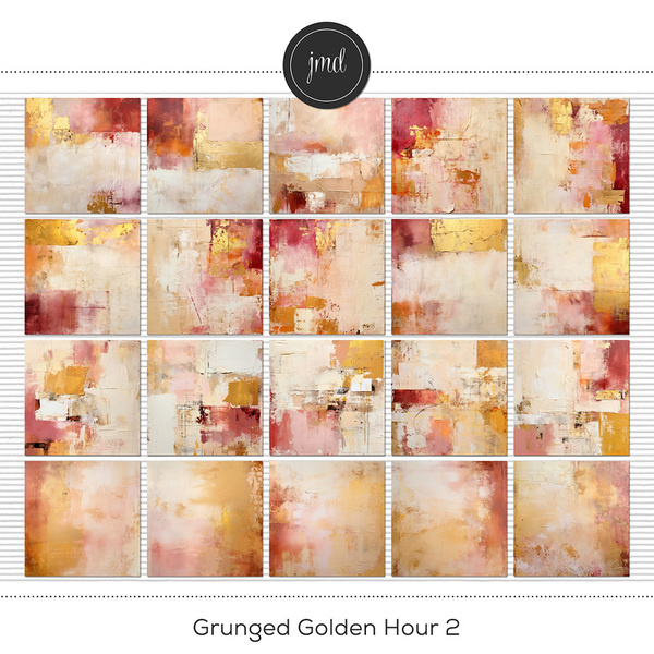 Grunged Golden Hour 2 Digital Art - Digital Scrapbooking Kits