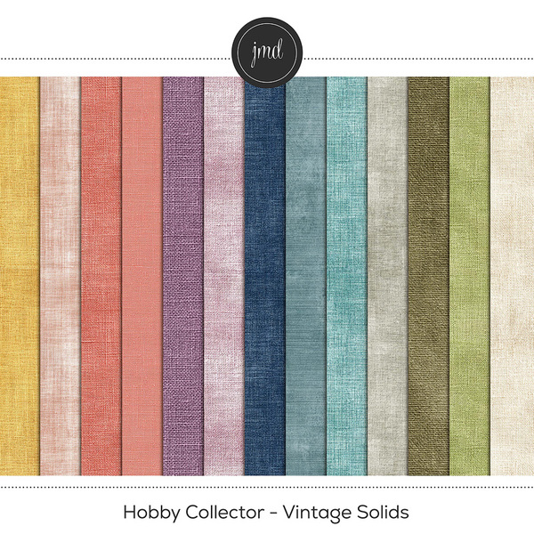 Hobby Collector - Vintage Solids Digital Art - Digital Scrapbooking Kits