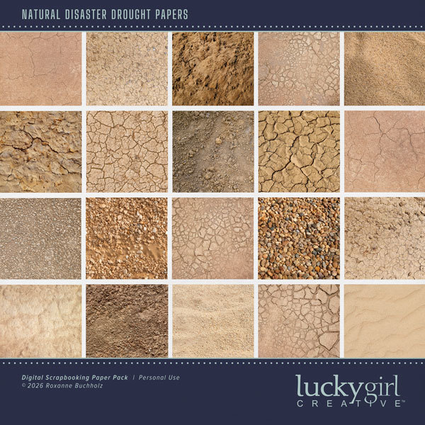 Natural Disaster Drought Papers Digital Art - Digital Scrapbooking Kits