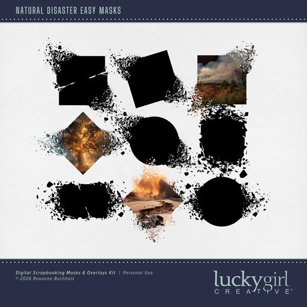 Natural Disaster Easy Masks Digital Art - Digital Scrapbooking Kits