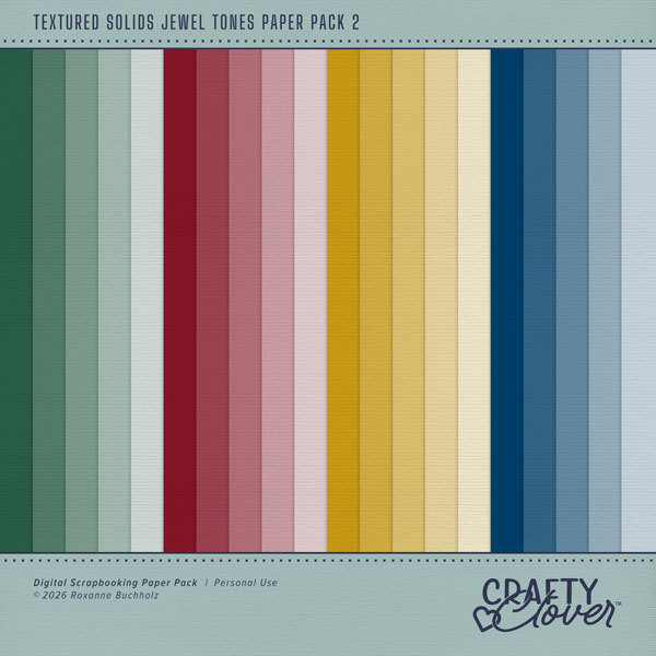 Textured Solids Jewel Tones Paper Pack 2 Digital Art - Digital Scrapbooking Kits