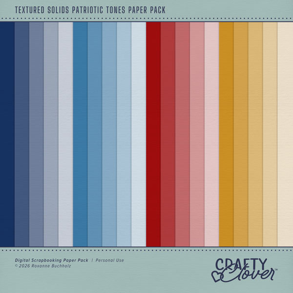 Textured Solids Patriotic Tones Paper Pack Digital Art - Digital Scrapbooking Kits