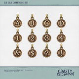 Old Gold Charm Alpha Set