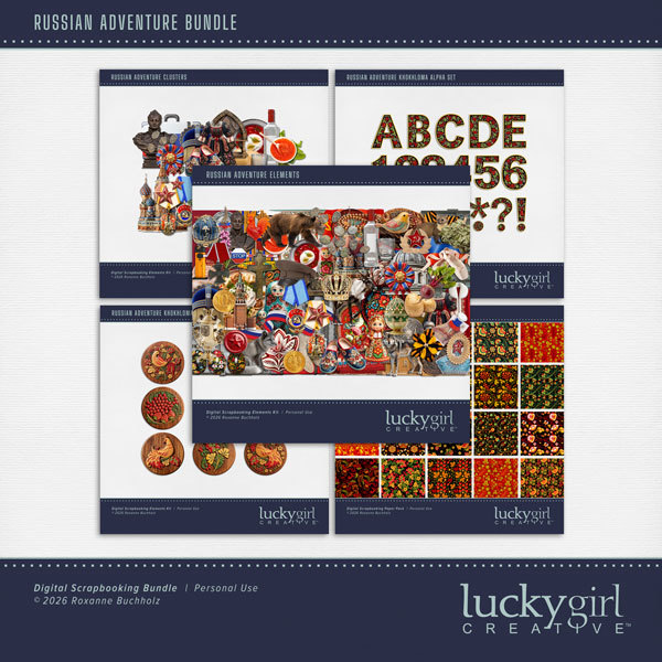 Russian Adventure Bundle Digital Art - Digital Scrapbooking Kits