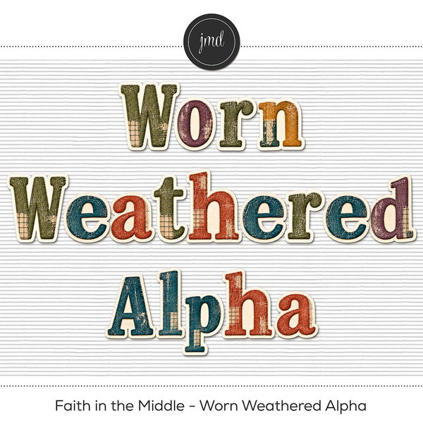 Faith in the Middle - Worn Weathered Alpha Digital Art - Digital Scrapbooking Kits