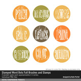 Stamped Word Dots Fall Brushes and Stamps
