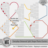 Everyday Enhanced Split Shape Photo Clusters