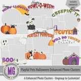 Playful Pets Halloween Enhanced Photo Clusters