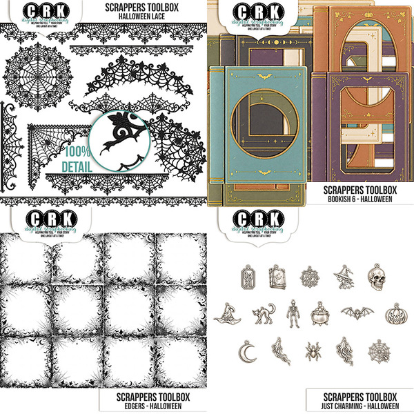 Scrappers Toolbox Bundle - Halloween Digital Art - Digital Scrapbooking Kits