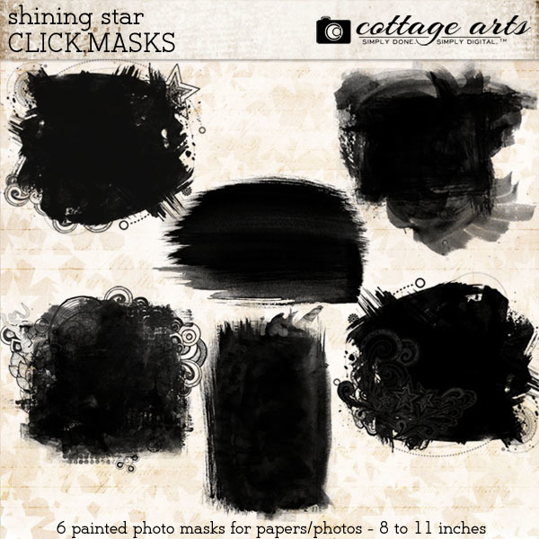 Shining Star Click.masks Digital Art - Digital Scrapbooking Kits