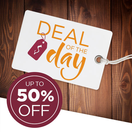 Save 50% on the Deal of the Day! Save 50% on the Deal of the Day!