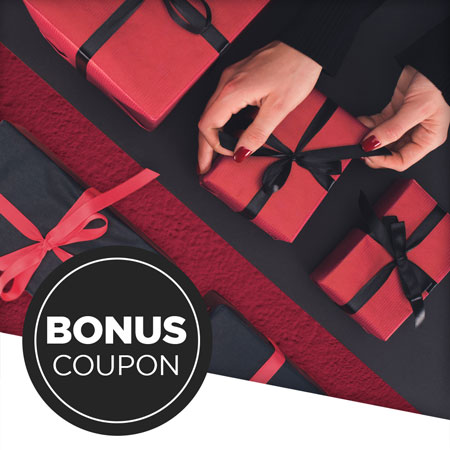 $100 or $200 gift certificate purchase includes a BONUS Black Friday Coupon! $100 or $200 gift certificate purchase includes a BONUS Black Friday Coupon!