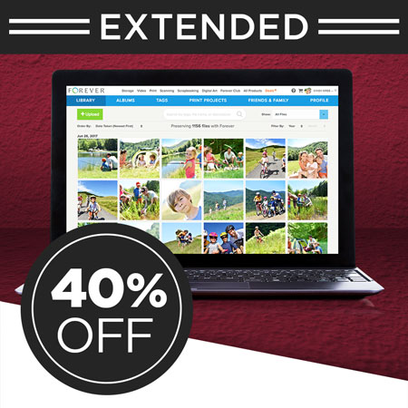 Save 40% on ALL FOREVER Storage® single payments! Save 40% on ALL FOREVER Storage® single payments!