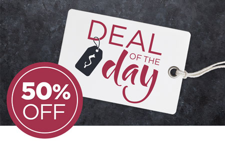 Save 50% on the Deal of the Day! Save 50% on the Deal of the Day!